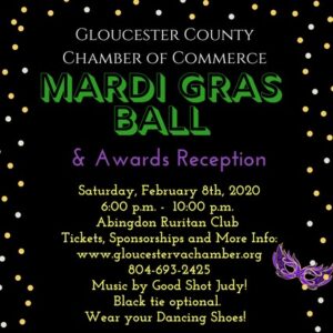 Gloucester County Chamber of Commerce Annual Mardi Gras Ball @ Abingdon Ruritan Club