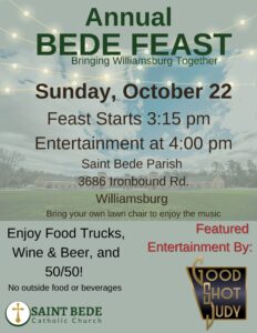 Bede Feast in Williamsburg, VA! @ St. Bede Catholic Church